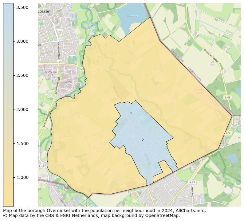 Image of the borough Overdinkel at the map. This image is used as introduction to this page. This page shows a lot of information about the population in the borough Overdinkel (such as the distribution by age groups of the residents, the composition of households, whether inhabitants are natives or Dutch with an immigration background, data about the houses (numbers, types, price development, use, type of property, ...) and more (car ownership, energy consumption, ...) based on open data from the Dutch Central Bureau of Statistics and various other sources!