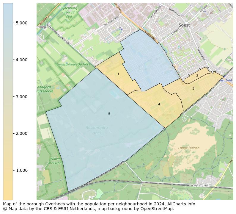 Image of the borough Overhees at the map. This image is used as introduction to this page. This page shows a lot of information about the population in the borough Overhees (such as the distribution by age groups of the residents, the composition of households, whether inhabitants are natives or Dutch with an immigration background, data about the houses (numbers, types, price development, use, type of property, ...) and more (car ownership, energy consumption, ...) based on open data from the Dutch Central Bureau of Statistics and various other sources!