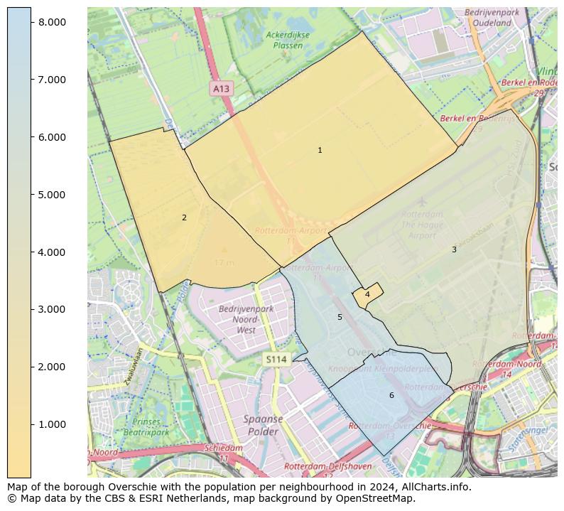 Image of the borough Overschie at the map. This image is used as introduction to this page. This page shows a lot of information about the population in the borough Overschie (such as the distribution by age groups of the residents, the composition of households, whether inhabitants are natives or Dutch with an immigration background, data about the houses (numbers, types, price development, use, type of property, ...) and more (car ownership, energy consumption, ...) based on open data from the Dutch Central Bureau of Statistics and various other sources!