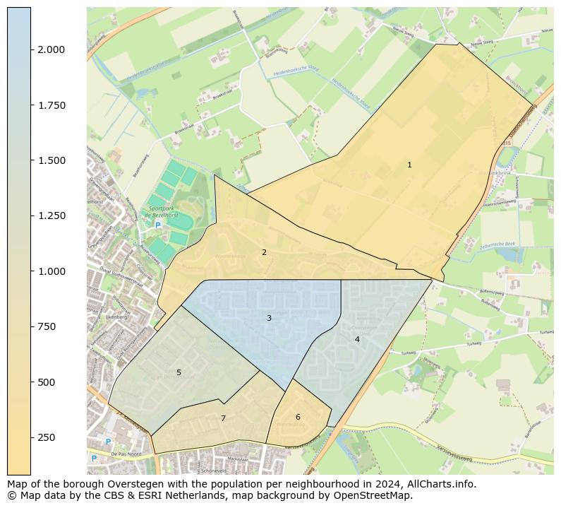 Image of the borough Overstegen at the map. This image is used as introduction to this page. This page shows a lot of information about the population in the borough Overstegen (such as the distribution by age groups of the residents, the composition of households, whether inhabitants are natives or Dutch with an immigration background, data about the houses (numbers, types, price development, use, type of property, ...) and more (car ownership, energy consumption, ...) based on open data from the Dutch Central Bureau of Statistics and various other sources!