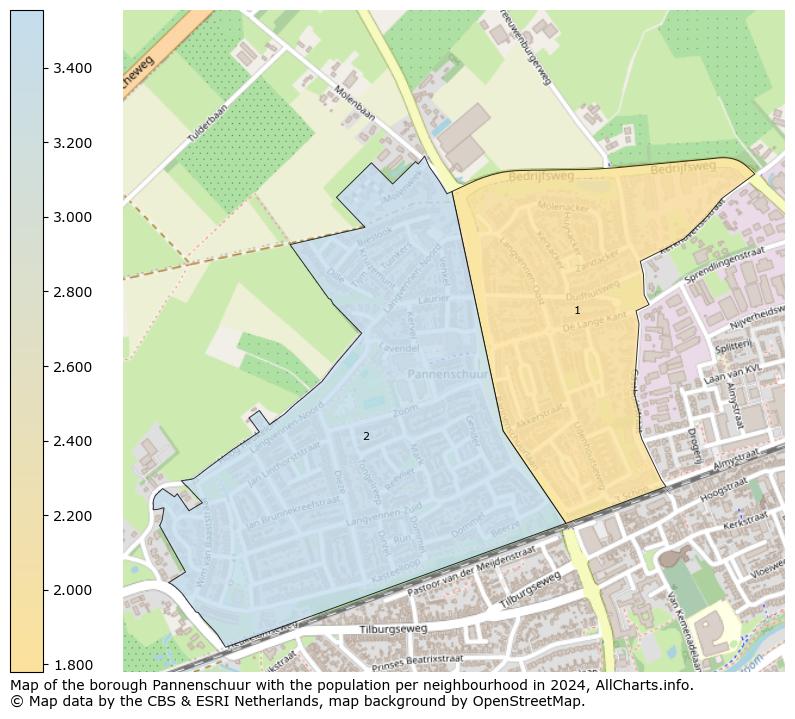 Image of the borough Pannenschuur at the map. This image is used as introduction to this page. This page shows a lot of information about the population in the borough Pannenschuur (such as the distribution by age groups of the residents, the composition of households, whether inhabitants are natives or Dutch with an immigration background, data about the houses (numbers, types, price development, use, type of property, ...) and more (car ownership, energy consumption, ...) based on open data from the Dutch Central Bureau of Statistics and various other sources!