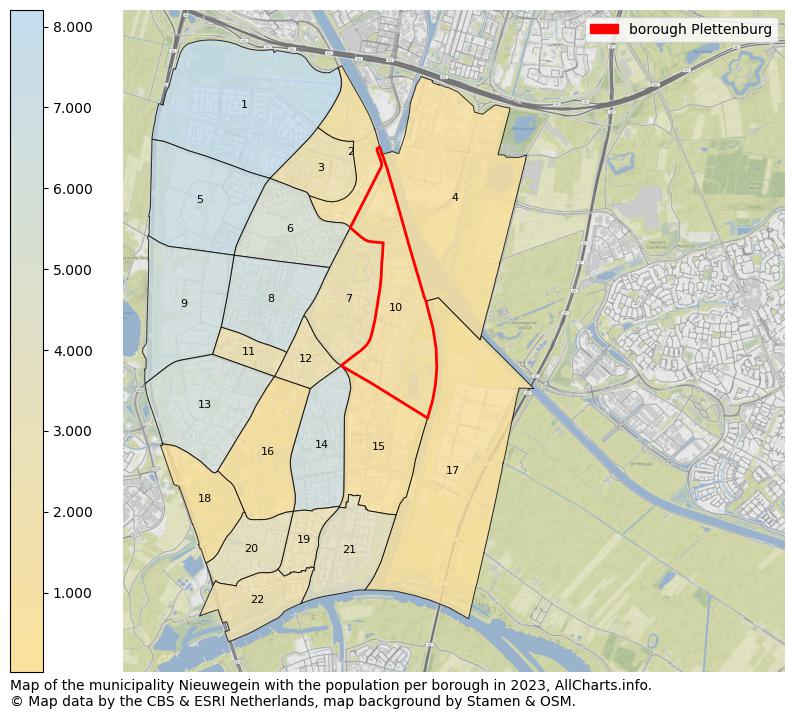 Map of the municipality Nieuwegein with the population per borough in 2023. This page shows a lot of information about residents (such as the distribution by age groups, family composition, gender, native or Dutch with an immigration background, ...), homes (numbers, types, price development, use, type of property, ...) and more (car ownership, energy consumption, ...) based on open data from the Dutch Central Bureau of Statistics and various other sources!