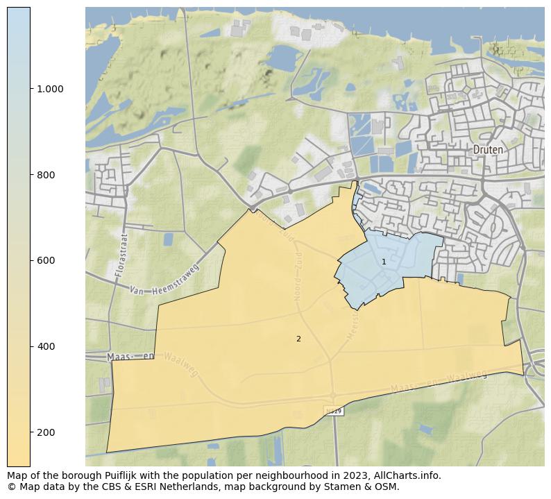 Map of the borough Puiflijk with the population per neighbourhood in 2023. This page shows a lot of information about residents (such as the distribution by age groups, family composition, gender, native or Dutch with an immigration background, ...), homes (numbers, types, price development, use, type of property, ...) and more (car ownership, energy consumption, ...) based on open data from the Dutch Central Bureau of Statistics and various other sources!