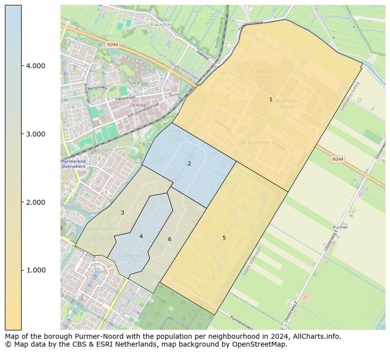 Image of the borough Purmer-Noord at the map. This image is used as introduction to this page. This page shows a lot of information about the population in the borough Purmer-Noord (such as the distribution by age groups of the residents, the composition of households, whether inhabitants are natives or Dutch with an immigration background, data about the houses (numbers, types, price development, use, type of property, ...) and more (car ownership, energy consumption, ...) based on open data from the Dutch Central Bureau of Statistics and various other sources!