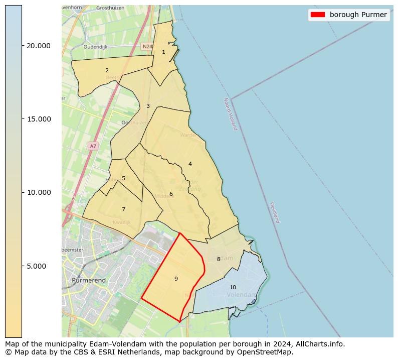 Image of the borough Purmer at the map. This image is used as introduction to this page. This page shows a lot of information about the population in the borough Purmer (such as the distribution by age groups of the residents, the composition of households, whether inhabitants are natives or Dutch with an immigration background, data about the houses (numbers, types, price development, use, type of property, ...) and more (car ownership, energy consumption, ...) based on open data from the Dutch Central Bureau of Statistics and various other sources!