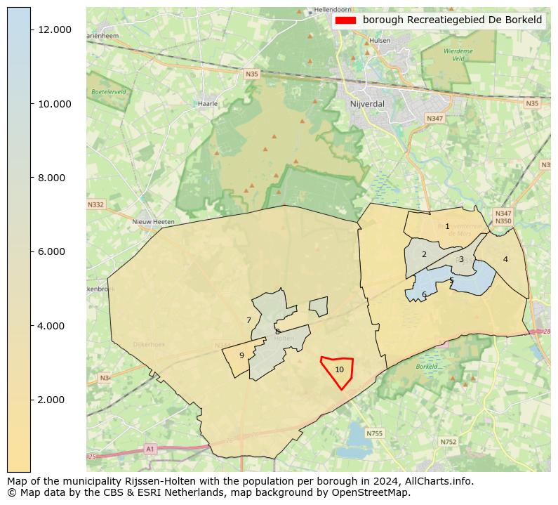 Image of the borough Recreatiegebied De Borkeld at the map. This image is used as introduction to this page. This page shows a lot of information about the population in the borough Recreatiegebied De Borkeld (such as the distribution by age groups of the residents, the composition of households, whether inhabitants are natives or Dutch with an immigration background, data about the houses (numbers, types, price development, use, type of property, ...) and more (car ownership, energy consumption, ...) based on open data from the Dutch Central Bureau of Statistics and various other sources!