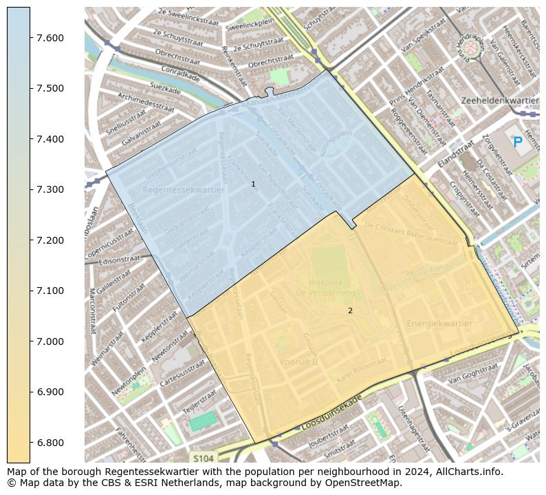 Image of the borough Regentessekwartier at the map. This image is used as introduction to this page. This page shows a lot of information about the population in the borough Regentessekwartier (such as the distribution by age groups of the residents, the composition of households, whether inhabitants are natives or Dutch with an immigration background, data about the houses (numbers, types, price development, use, type of property, ...) and more (car ownership, energy consumption, ...) based on open data from the Dutch Central Bureau of Statistics and various other sources!