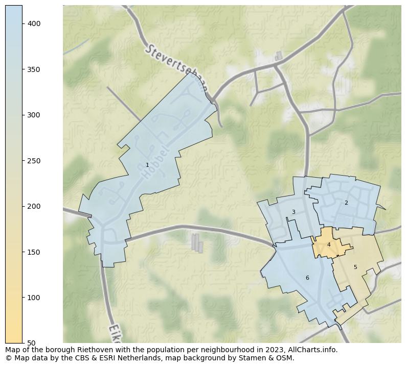 Map of the borough Riethoven with the population per neighbourhood in 2023. This page shows a lot of information about residents (such as the distribution by age groups, family composition, gender, native or Dutch with an immigration background, ...), homes (numbers, types, price development, use, type of property, ...) and more (car ownership, energy consumption, ...) based on open data from the Dutch Central Bureau of Statistics and various other sources!