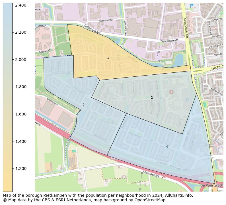 Image of the borough Rietkampen at the map. This image is used as introduction to this page. This page shows a lot of information about the population in the borough Rietkampen (such as the distribution by age groups of the residents, the composition of households, whether inhabitants are natives or Dutch with an immigration background, data about the houses (numbers, types, price development, use, type of property, ...) and more (car ownership, energy consumption, ...) based on open data from the Dutch Central Bureau of Statistics and various other sources!