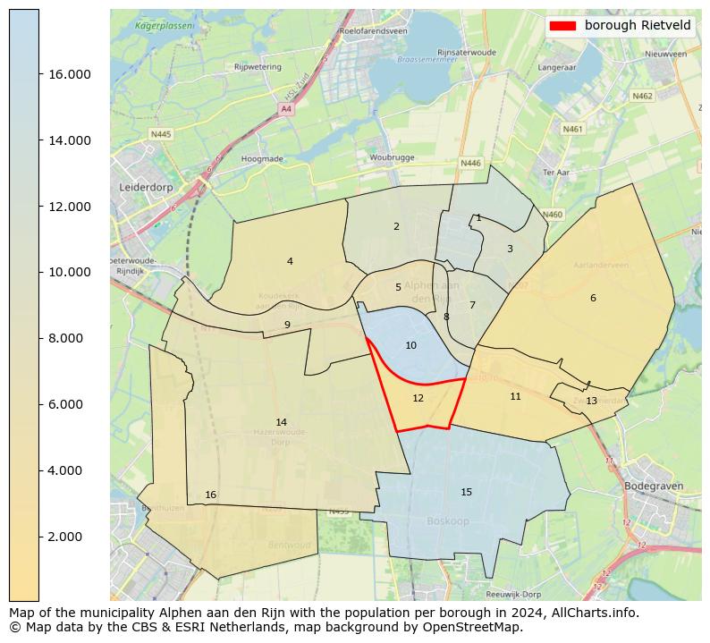 Image of the borough Rietveld at the map. This image is used as introduction to this page. This page shows a lot of information about the population in the borough Rietveld (such as the distribution by age groups of the residents, the composition of households, whether inhabitants are natives or Dutch with an immigration background, data about the houses (numbers, types, price development, use, type of property, ...) and more (car ownership, energy consumption, ...) based on open data from the Dutch Central Bureau of Statistics and various other sources!