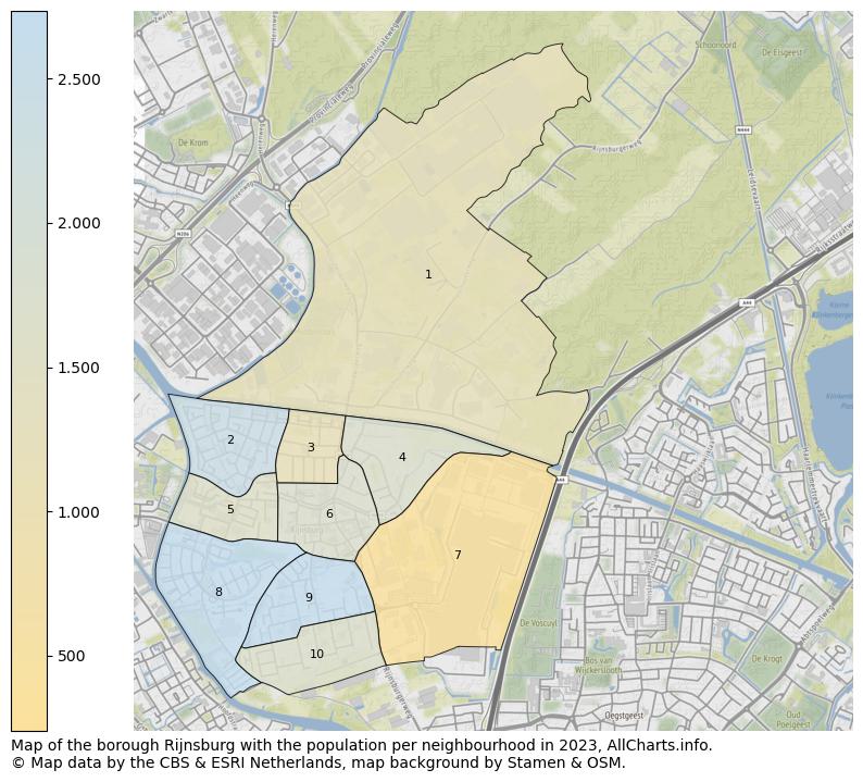 Map of the borough Rijnsburg with the population per neighbourhood in 2023. This page shows a lot of information about residents (such as the distribution by age groups, family composition, gender, native or Dutch with an immigration background, ...), homes (numbers, types, price development, use, type of property, ...) and more (car ownership, energy consumption, ...) based on open data from the Dutch Central Bureau of Statistics and various other sources!