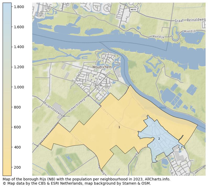 Map of the borough Rijs (NB) with the population per neighbourhood in 2023. This page shows a lot of information about residents (such as the distribution by age groups, family composition, gender, native or Dutch with an immigration background, ...), homes (numbers, types, price development, use, type of property, ...) and more (car ownership, energy consumption, ...) based on open data from the Dutch Central Bureau of Statistics and various other sources!