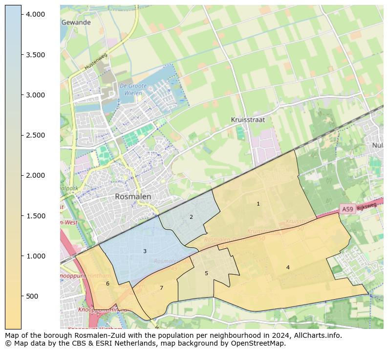 Image of the borough Rosmalen-Zuid at the map. This image is used as introduction to this page. This page shows a lot of information about the population in the borough Rosmalen-Zuid (such as the distribution by age groups of the residents, the composition of households, whether inhabitants are natives or Dutch with an immigration background, data about the houses (numbers, types, price development, use, type of property, ...) and more (car ownership, energy consumption, ...) based on open data from the Dutch Central Bureau of Statistics and various other sources!