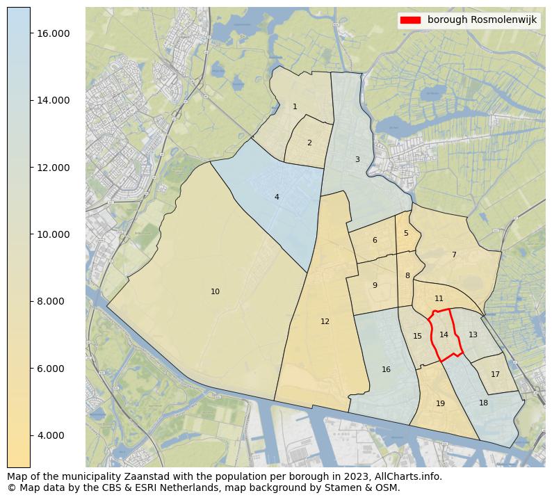 Map of the municipality Zaanstad with the population per borough in 2023. This page shows a lot of information about residents (such as the distribution by age groups, family composition, gender, native or Dutch with an immigration background, ...), homes (numbers, types, price development, use, type of property, ...) and more (car ownership, energy consumption, ...) based on open data from the Dutch Central Bureau of Statistics and various other sources!