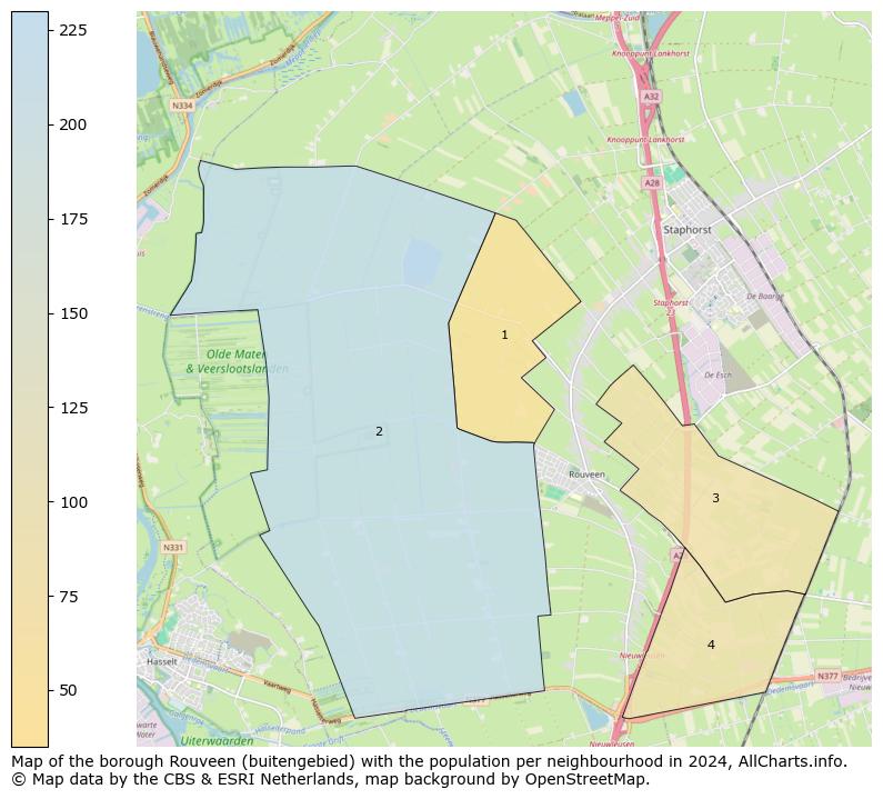 Image of the borough Rouveen (buitengebied) at the map. This image is used as introduction to this page. This page shows a lot of information about the population in the borough Rouveen (buitengebied) (such as the distribution by age groups of the residents, the composition of households, whether inhabitants are natives or Dutch with an immigration background, data about the houses (numbers, types, price development, use, type of property, ...) and more (car ownership, energy consumption, ...) based on open data from the Dutch Central Bureau of Statistics and various other sources!