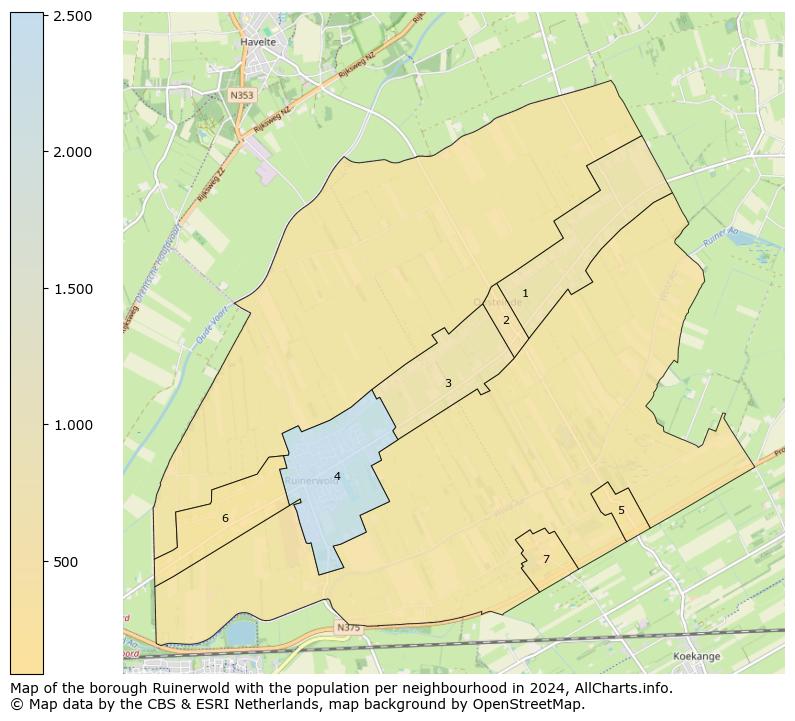 Image of the borough Ruinerwold at the map. This image is used as introduction to this page. This page shows a lot of information about the population in the borough Ruinerwold (such as the distribution by age groups of the residents, the composition of households, whether inhabitants are natives or Dutch with an immigration background, data about the houses (numbers, types, price development, use, type of property, ...) and more (car ownership, energy consumption, ...) based on open data from the Dutch Central Bureau of Statistics and various other sources!