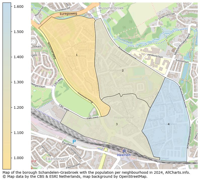 Image of the borough Schandelen-Grasbroek at the map. This image is used as introduction to this page. This page shows a lot of information about the population in the borough Schandelen-Grasbroek (such as the distribution by age groups of the residents, the composition of households, whether inhabitants are natives or Dutch with an immigration background, data about the houses (numbers, types, price development, use, type of property, ...) and more (car ownership, energy consumption, ...) based on open data from the Dutch Central Bureau of Statistics and various other sources!