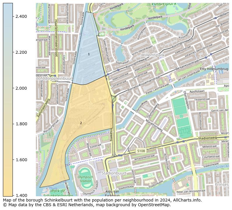 Image of the borough Schinkelbuurt at the map. This image is used as introduction to this page. This page shows a lot of information about the population in the borough Schinkelbuurt (such as the distribution by age groups of the residents, the composition of households, whether inhabitants are natives or Dutch with an immigration background, data about the houses (numbers, types, price development, use, type of property, ...) and more (car ownership, energy consumption, ...) based on open data from the Dutch Central Bureau of Statistics and various other sources!