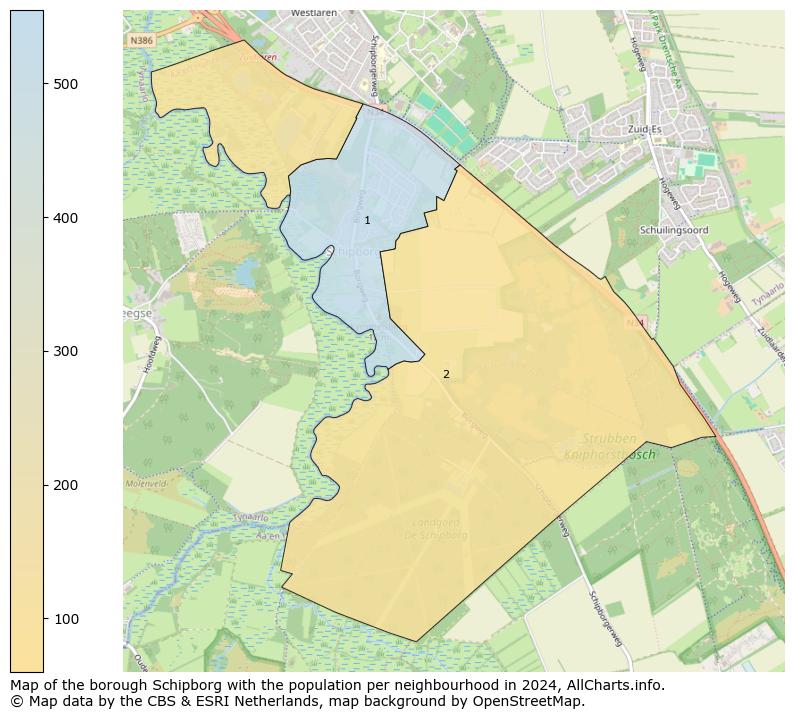 Image of the borough Schipborg at the map. This image is used as introduction to this page. This page shows a lot of information about the population in the borough Schipborg (such as the distribution by age groups of the residents, the composition of households, whether inhabitants are natives or Dutch with an immigration background, data about the houses (numbers, types, price development, use, type of property, ...) and more (car ownership, energy consumption, ...) based on open data from the Dutch Central Bureau of Statistics and various other sources!