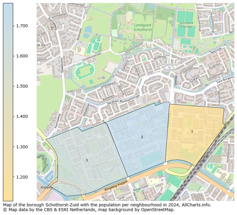 Image of the borough Schothorst-Zuid at the map. This image is used as introduction to this page. This page shows a lot of information about the population in the borough Schothorst-Zuid (such as the distribution by age groups of the residents, the composition of households, whether inhabitants are natives or Dutch with an immigration background, data about the houses (numbers, types, price development, use, type of property, ...) and more (car ownership, energy consumption, ...) based on open data from the Dutch Central Bureau of Statistics and various other sources!