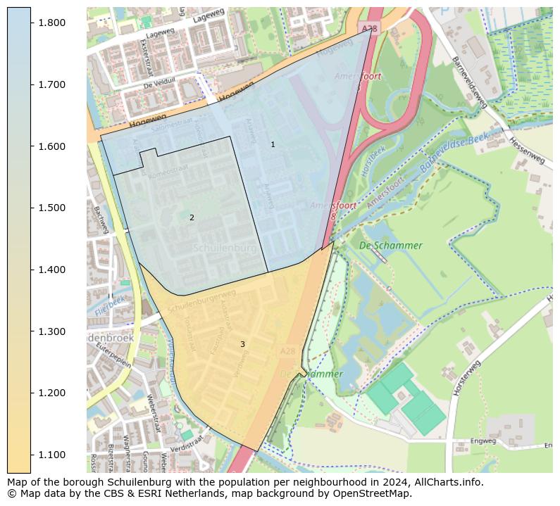 Image of the borough Schuilenburg at the map. This image is used as introduction to this page. This page shows a lot of information about the population in the borough Schuilenburg (such as the distribution by age groups of the residents, the composition of households, whether inhabitants are natives or Dutch with an immigration background, data about the houses (numbers, types, price development, use, type of property, ...) and more (car ownership, energy consumption, ...) based on open data from the Dutch Central Bureau of Statistics and various other sources!