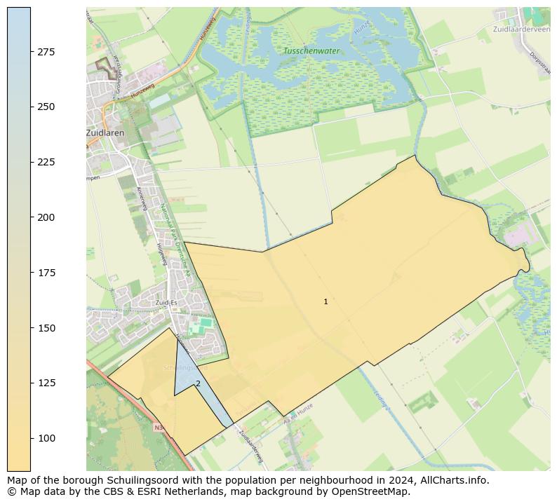 Image of the borough Schuilingsoord at the map. This image is used as introduction to this page. This page shows a lot of information about the population in the borough Schuilingsoord (such as the distribution by age groups of the residents, the composition of households, whether inhabitants are natives or Dutch with an immigration background, data about the houses (numbers, types, price development, use, type of property, ...) and more (car ownership, energy consumption, ...) based on open data from the Dutch Central Bureau of Statistics and various other sources!