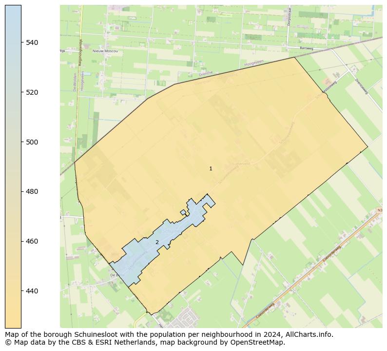 Image of the borough Schuinesloot at the map. This image is used as introduction to this page. This page shows a lot of information about the population in the borough Schuinesloot (such as the distribution by age groups of the residents, the composition of households, whether inhabitants are natives or Dutch with an immigration background, data about the houses (numbers, types, price development, use, type of property, ...) and more (car ownership, energy consumption, ...) based on open data from the Dutch Central Bureau of Statistics and various other sources!