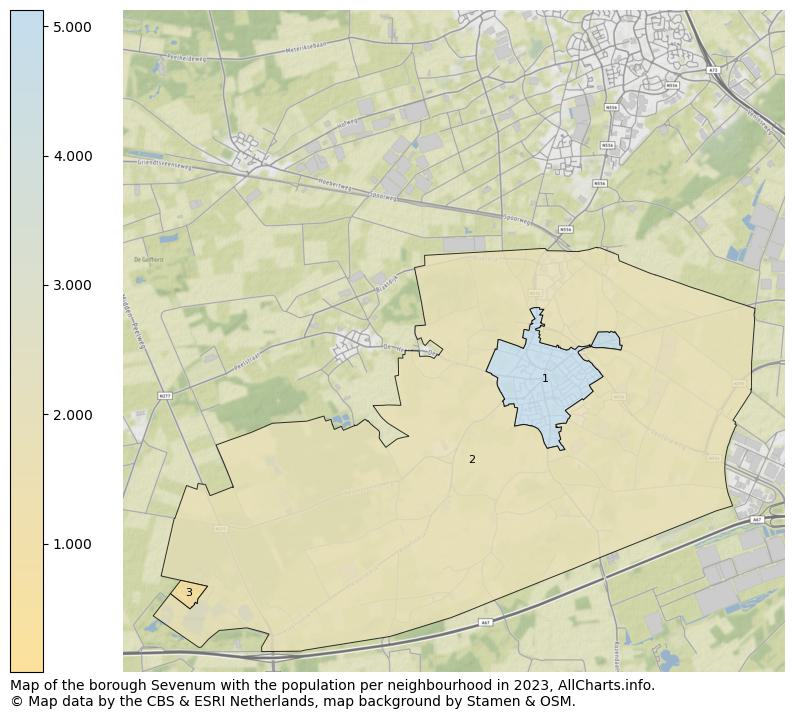 Map of the borough Sevenum with the population per neighbourhood in 2023. This page shows a lot of information about residents (such as the distribution by age groups, family composition, gender, native or Dutch with an immigration background, ...), homes (numbers, types, price development, use, type of property, ...) and more (car ownership, energy consumption, ...) based on open data from the Dutch Central Bureau of Statistics and various other sources!