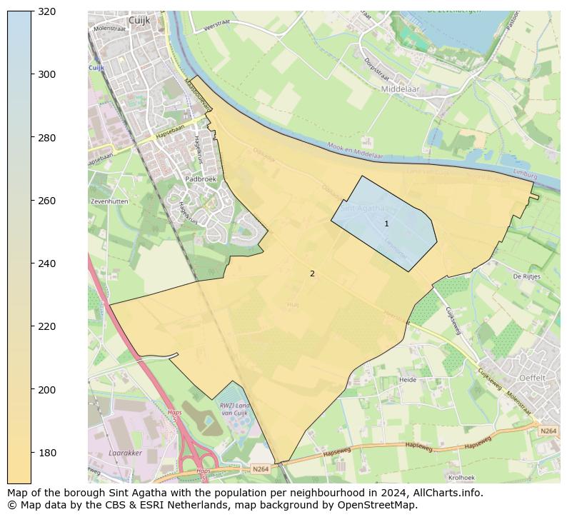 Image of the borough Sint Agatha at the map. This image is used as introduction to this page. This page shows a lot of information about the population in the borough Sint Agatha (such as the distribution by age groups of the residents, the composition of households, whether inhabitants are natives or Dutch with an immigration background, data about the houses (numbers, types, price development, use, type of property, ...) and more (car ownership, energy consumption, ...) based on open data from the Dutch Central Bureau of Statistics and various other sources!