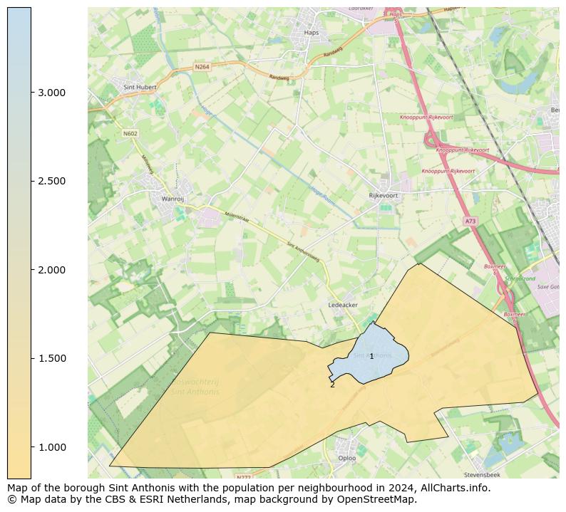 Image of the borough Sint Anthonis at the map. This image is used as introduction to this page. This page shows a lot of information about the population in the borough Sint Anthonis (such as the distribution by age groups of the residents, the composition of households, whether inhabitants are natives or Dutch with an immigration background, data about the houses (numbers, types, price development, use, type of property, ...) and more (car ownership, energy consumption, ...) based on open data from the Dutch Central Bureau of Statistics and various other sources!