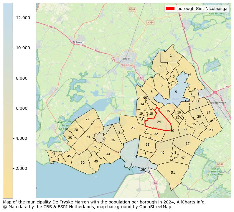 Image of the borough Sint Nicolaasga at the map. This image is used as introduction to this page. This page shows a lot of information about the population in the borough Sint Nicolaasga (such as the distribution by age groups of the residents, the composition of households, whether inhabitants are natives or Dutch with an immigration background, data about the houses (numbers, types, price development, use, type of property, ...) and more (car ownership, energy consumption, ...) based on open data from the Dutch Central Bureau of Statistics and various other sources!