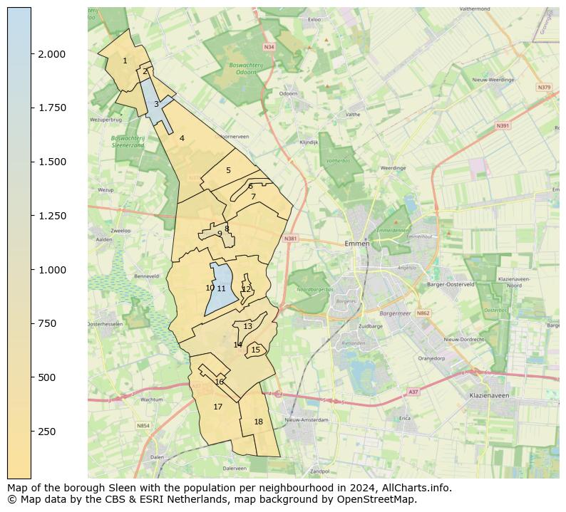 Image of the borough Sleen at the map. This image is used as introduction to this page. This page shows a lot of information about the population in the borough Sleen (such as the distribution by age groups of the residents, the composition of households, whether inhabitants are natives or Dutch with an immigration background, data about the houses (numbers, types, price development, use, type of property, ...) and more (car ownership, energy consumption, ...) based on open data from the Dutch Central Bureau of Statistics and various other sources!