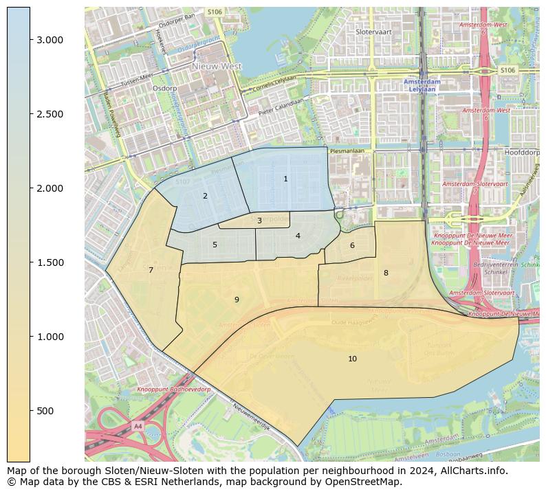 Image of the borough Sloten/Nieuw-Sloten at the map. This image is used as introduction to this page. This page shows a lot of information about the population in the borough Sloten/Nieuw-Sloten (such as the distribution by age groups of the residents, the composition of households, whether inhabitants are natives or Dutch with an immigration background, data about the houses (numbers, types, price development, use, type of property, ...) and more (car ownership, energy consumption, ...) based on open data from the Dutch Central Bureau of Statistics and various other sources!