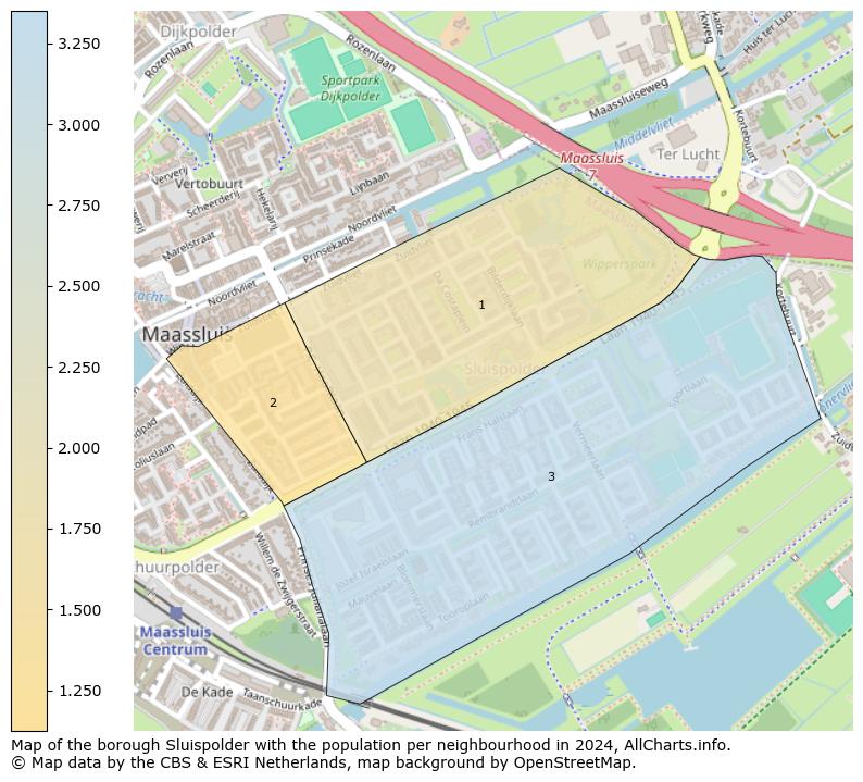 Image of the borough Sluispolder at the map. This image is used as introduction to this page. This page shows a lot of information about the population in the borough Sluispolder (such as the distribution by age groups of the residents, the composition of households, whether inhabitants are natives or Dutch with an immigration background, data about the houses (numbers, types, price development, use, type of property, ...) and more (car ownership, energy consumption, ...) based on open data from the Dutch Central Bureau of Statistics and various other sources!