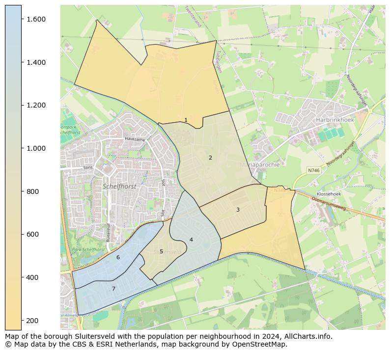 Image of the borough Sluitersveld at the map. This image is used as introduction to this page. This page shows a lot of information about the population in the borough Sluitersveld (such as the distribution by age groups of the residents, the composition of households, whether inhabitants are natives or Dutch with an immigration background, data about the houses (numbers, types, price development, use, type of property, ...) and more (car ownership, energy consumption, ...) based on open data from the Dutch Central Bureau of Statistics and various other sources!