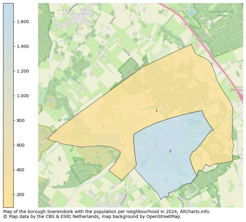 Image of the borough Soerendonk at the map. This image is used as introduction to this page. This page shows a lot of information about the population in the borough Soerendonk (such as the distribution by age groups of the residents, the composition of households, whether inhabitants are natives or Dutch with an immigration background, data about the houses (numbers, types, price development, use, type of property, ...) and more (car ownership, energy consumption, ...) based on open data from the Dutch Central Bureau of Statistics and various other sources!