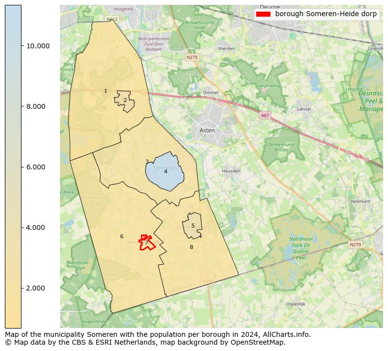 Image of the borough Someren-Heide dorp at the map. This image is used as introduction to this page. This page shows a lot of information about the population in the borough Someren-Heide dorp (such as the distribution by age groups of the residents, the composition of households, whether inhabitants are natives or Dutch with an immigration background, data about the houses (numbers, types, price development, use, type of property, ...) and more (car ownership, energy consumption, ...) based on open data from the Dutch Central Bureau of Statistics and various other sources!