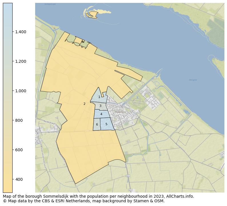 Map of the borough Sommelsdijk with the population per neighbourhood in 2023. This page shows a lot of information about residents (such as the distribution by age groups, family composition, gender, native or Dutch with an immigration background, ...), homes (numbers, types, price development, use, type of property, ...) and more (car ownership, energy consumption, ...) based on open data from the Dutch Central Bureau of Statistics and various other sources!