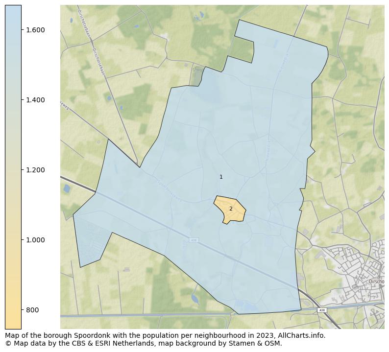 Map of the borough Spoordonk with the population per neighbourhood in 2023. This page shows a lot of information about residents (such as the distribution by age groups, family composition, gender, native or Dutch with an immigration background, ...), homes (numbers, types, price development, use, type of property, ...) and more (car ownership, energy consumption, ...) based on open data from the Dutch Central Bureau of Statistics and various other sources!