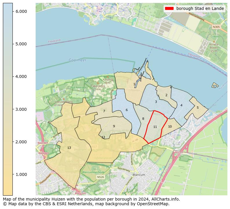 Image of the borough Stad en Lande at the map. This image is used as introduction to this page. This page shows a lot of information about the population in the borough Stad en Lande (such as the distribution by age groups of the residents, the composition of households, whether inhabitants are natives or Dutch with an immigration background, data about the houses (numbers, types, price development, use, type of property, ...) and more (car ownership, energy consumption, ...) based on open data from the Dutch Central Bureau of Statistics and various other sources!