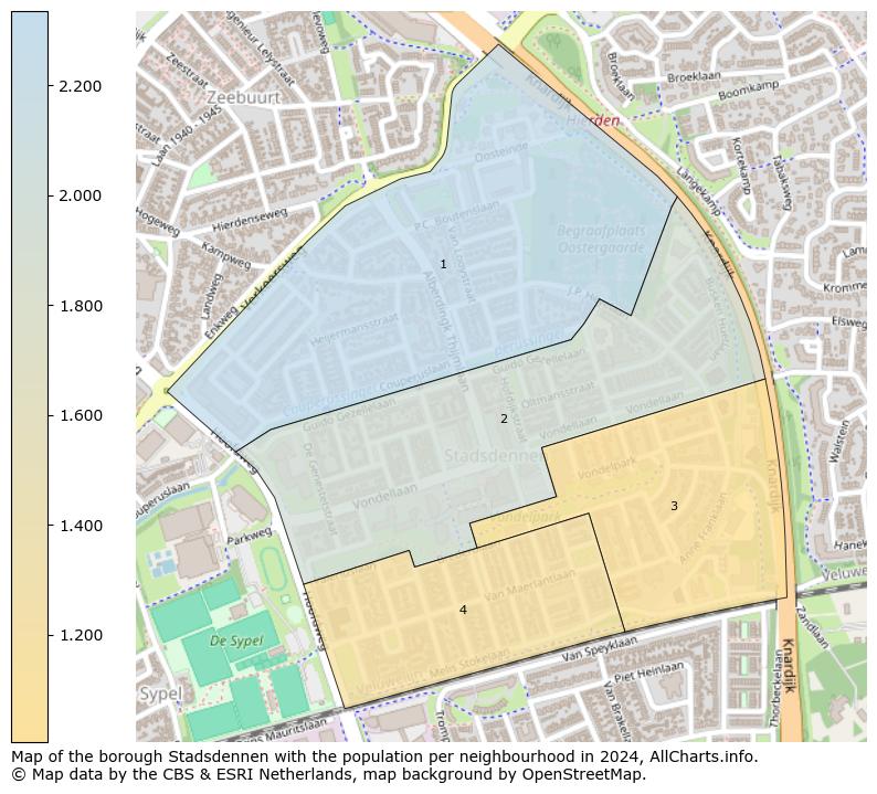 Image of the borough Stadsdennen at the map. This image is used as introduction to this page. This page shows a lot of information about the population in the borough Stadsdennen (such as the distribution by age groups of the residents, the composition of households, whether inhabitants are natives or Dutch with an immigration background, data about the houses (numbers, types, price development, use, type of property, ...) and more (car ownership, energy consumption, ...) based on open data from the Dutch Central Bureau of Statistics and various other sources!