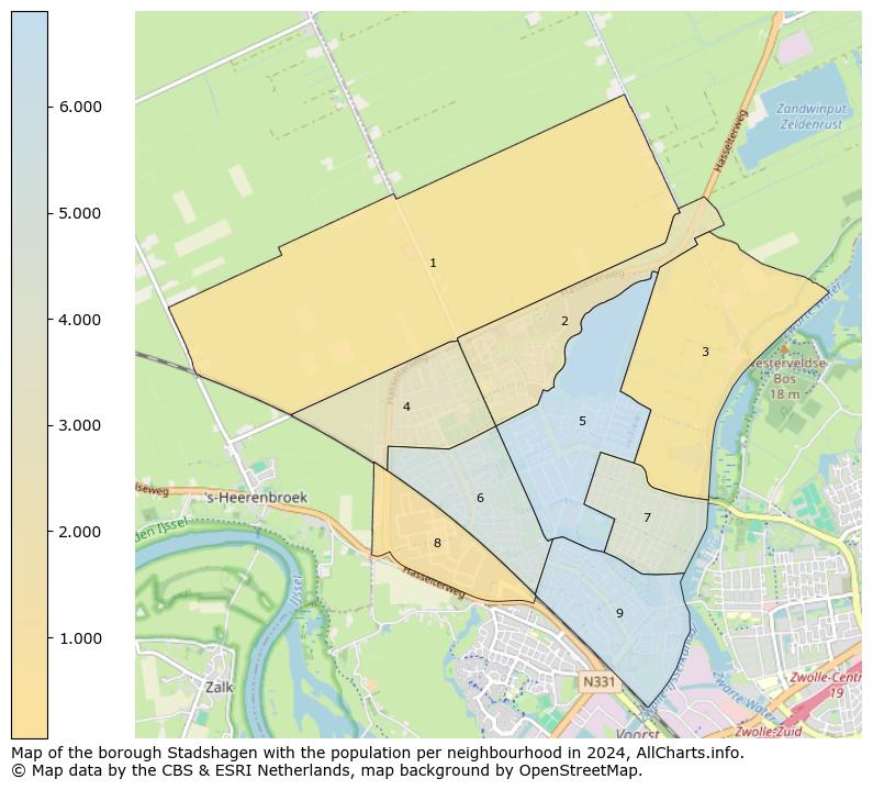 Image of the borough Stadshagen at the map. This image is used as introduction to this page. This page shows a lot of information about the population in the borough Stadshagen (such as the distribution by age groups of the residents, the composition of households, whether inhabitants are natives or Dutch with an immigration background, data about the houses (numbers, types, price development, use, type of property, ...) and more (car ownership, energy consumption, ...) based on open data from the Dutch Central Bureau of Statistics and various other sources!