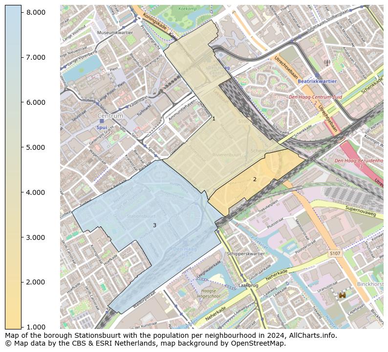 Image of the borough Stationsbuurt at the map. This image is used as introduction to this page. This page shows a lot of information about the population in the borough Stationsbuurt (such as the distribution by age groups of the residents, the composition of households, whether inhabitants are natives or Dutch with an immigration background, data about the houses (numbers, types, price development, use, type of property, ...) and more (car ownership, energy consumption, ...) based on open data from the Dutch Central Bureau of Statistics and various other sources!