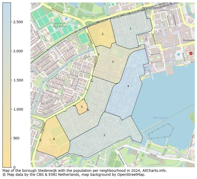 Image of the borough Stedenwijk at the map. This image is used as introduction to this page. This page shows a lot of information about the population in the borough Stedenwijk (such as the distribution by age groups of the residents, the composition of households, whether inhabitants are natives or Dutch with an immigration background, data about the houses (numbers, types, price development, use, type of property, ...) and more (car ownership, energy consumption, ...) based on open data from the Dutch Central Bureau of Statistics and various other sources!