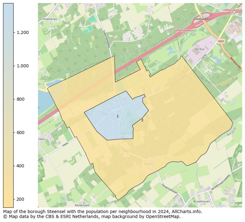 Image of the borough Steensel at the map. This image is used as introduction to this page. This page shows a lot of information about the population in the borough Steensel (such as the distribution by age groups of the residents, the composition of households, whether inhabitants are natives or Dutch with an immigration background, data about the houses (numbers, types, price development, use, type of property, ...) and more (car ownership, energy consumption, ...) based on open data from the Dutch Central Bureau of Statistics and various other sources!