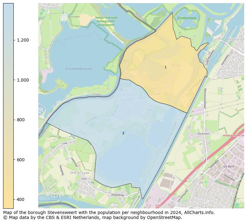 Image of the borough Stevensweert at the map. This image is used as introduction to this page. This page shows a lot of information about the population in the borough Stevensweert (such as the distribution by age groups of the residents, the composition of households, whether inhabitants are natives or Dutch with an immigration background, data about the houses (numbers, types, price development, use, type of property, ...) and more (car ownership, energy consumption, ...) based on open data from the Dutch Central Bureau of Statistics and various other sources!