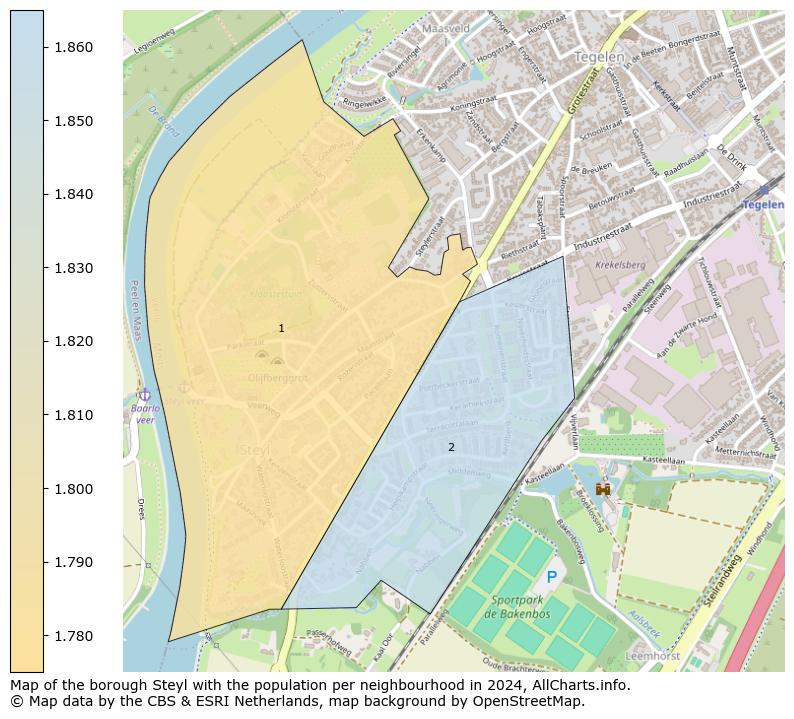 Image of the borough Steyl at the map. This image is used as introduction to this page. This page shows a lot of information about the population in the borough Steyl (such as the distribution by age groups of the residents, the composition of households, whether inhabitants are natives or Dutch with an immigration background, data about the houses (numbers, types, price development, use, type of property, ...) and more (car ownership, energy consumption, ...) based on open data from the Dutch Central Bureau of Statistics and various other sources!