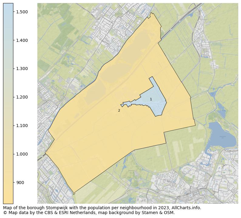Map of the borough Stompwijk with the population per neighbourhood in 2023. This page shows a lot of information about residents (such as the distribution by age groups, family composition, gender, native or Dutch with an immigration background, ...), homes (numbers, types, price development, use, type of property, ...) and more (car ownership, energy consumption, ...) based on open data from the Dutch Central Bureau of Statistics and various other sources!