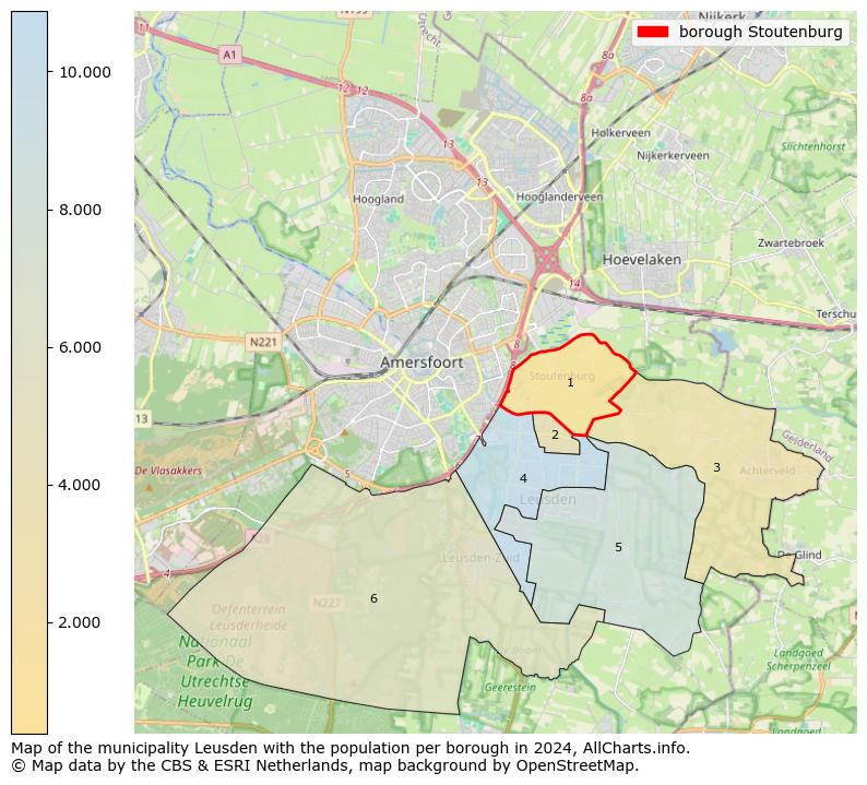 Image of the borough Stoutenburg at the map. This image is used as introduction to this page. This page shows a lot of information about the population in the borough Stoutenburg (such as the distribution by age groups of the residents, the composition of households, whether inhabitants are natives or Dutch with an immigration background, data about the houses (numbers, types, price development, use, type of property, ...) and more (car ownership, energy consumption, ...) based on open data from the Dutch Central Bureau of Statistics and various other sources!