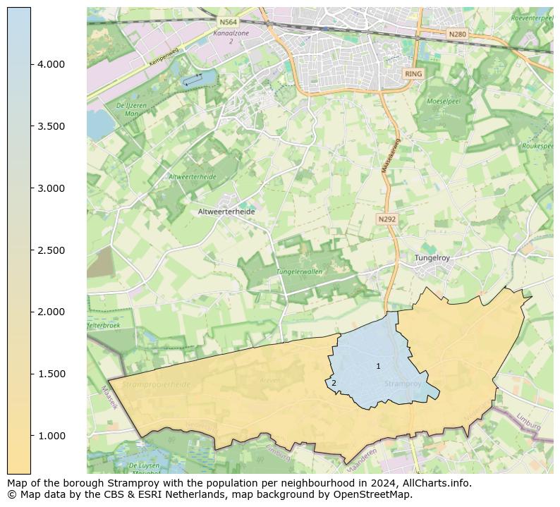 Image of the borough Stramproy at the map. This image is used as introduction to this page. This page shows a lot of information about the population in the borough Stramproy (such as the distribution by age groups of the residents, the composition of households, whether inhabitants are natives or Dutch with an immigration background, data about the houses (numbers, types, price development, use, type of property, ...) and more (car ownership, energy consumption, ...) based on open data from the Dutch Central Bureau of Statistics and various other sources!